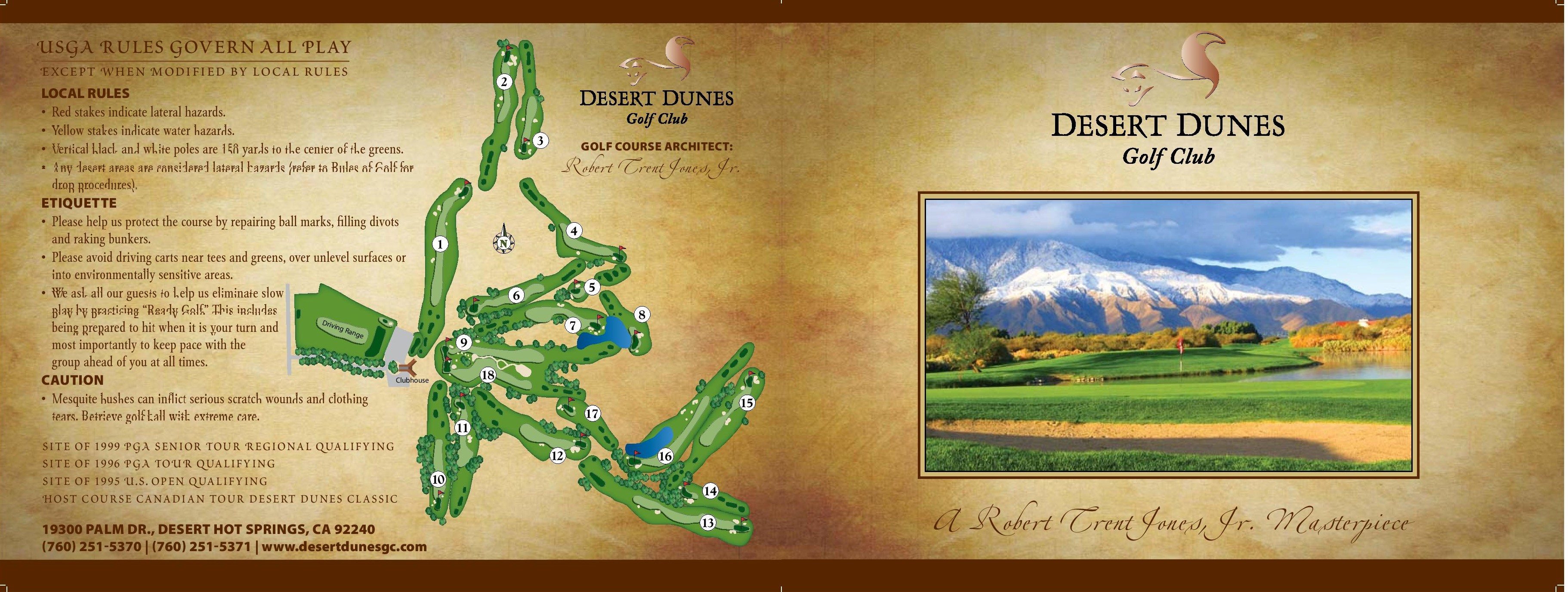 Scorecard Desert Dunes Golf